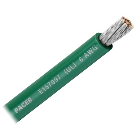 Pacer Group Pacer Green 6 AWG Battery Cable - Sold By The Foot WUL6GN-FT
